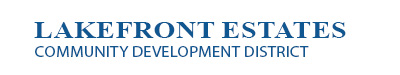 Lakefront Estates CDD Logo